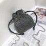 Ins Simple Rhinestone Bucket Bag Lady Bag 2021 New Fashion Texture Chain Messenger Bag Handbag For Woman