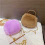 Winter Girls Shoulder Crossbody Mini Faux Plush Fur Cute Handbags Luxury Designers Purses and Handbags for Ladies Hand Bags