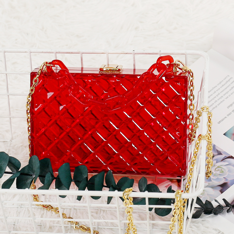 Amazon Summer Style New  Transparent Jelly Series Hand Bags Shoulder Chain  Bags Women Women Handbags Ladies Jelly Purses 2021
