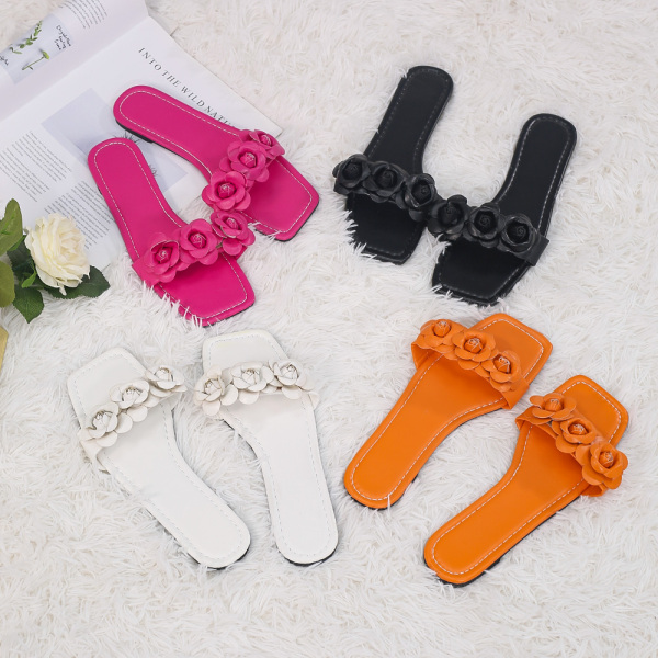 Sandales et pantoufles sexy pour femmes de haute qualité de couleur unie d'été