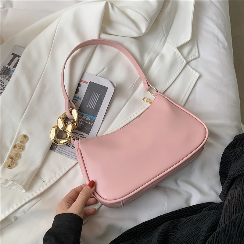 Underarm Bag Single Shoulder Baguette Bag Simple Portable Hobo Bag Female