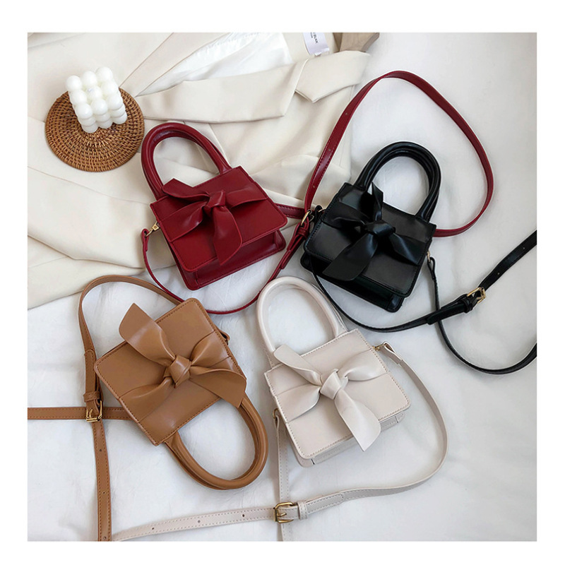 Cute Mini Bag Bow PU Crossbody Handbags Kid Purses