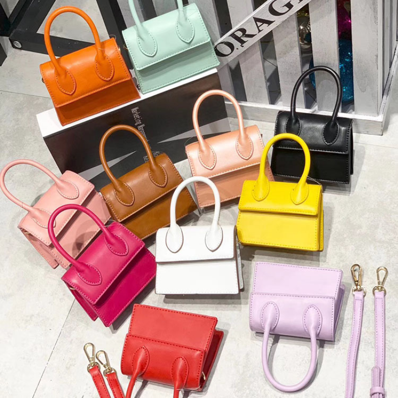 Wholesale pu leather top-handle handbags shoulder bags women handbags ladies mini purses and handbags women