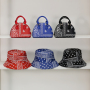 2021 Fashion Bandana Bag Cashew Flower Bucket Purse and Hats Set Women Handbags Luxury Handbags for Women Purses and Handbags