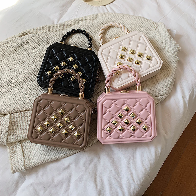 Online Shopping New Fashion Rivet Small Square Women Hand Bags Chain Wild Western Style Autumn Messenger Bag Purses And Handbags