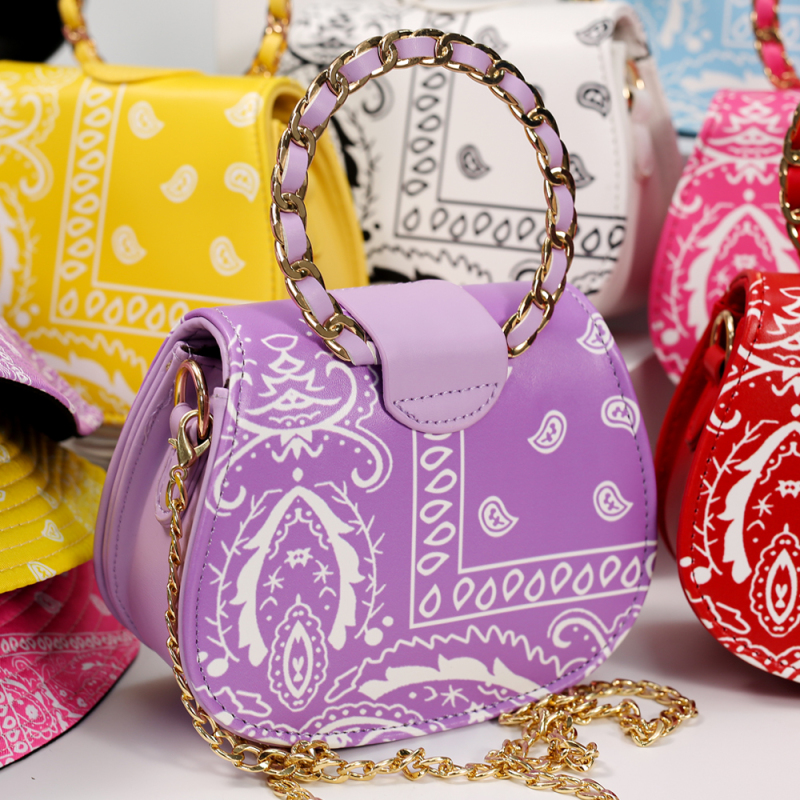  Жіночий розкішний комплект з бандани, капелюха та квадратної сумки, гаманців та сумок