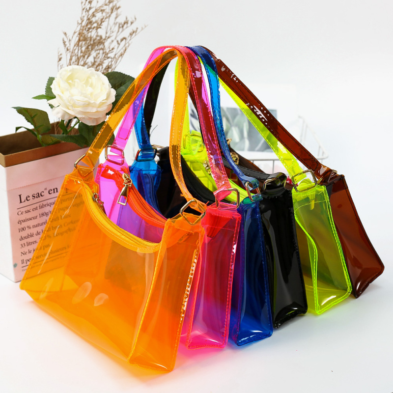 Wholesale Small Bags Women Hand Bags 2021 Summer New Style Korean Version Fashion Pvc Chain Casual One-Shoulder Armpit Bag