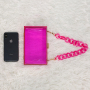 Ladies One Shoulder Crossbody Transparent Acrylic Handbag Chain Small Square Bag