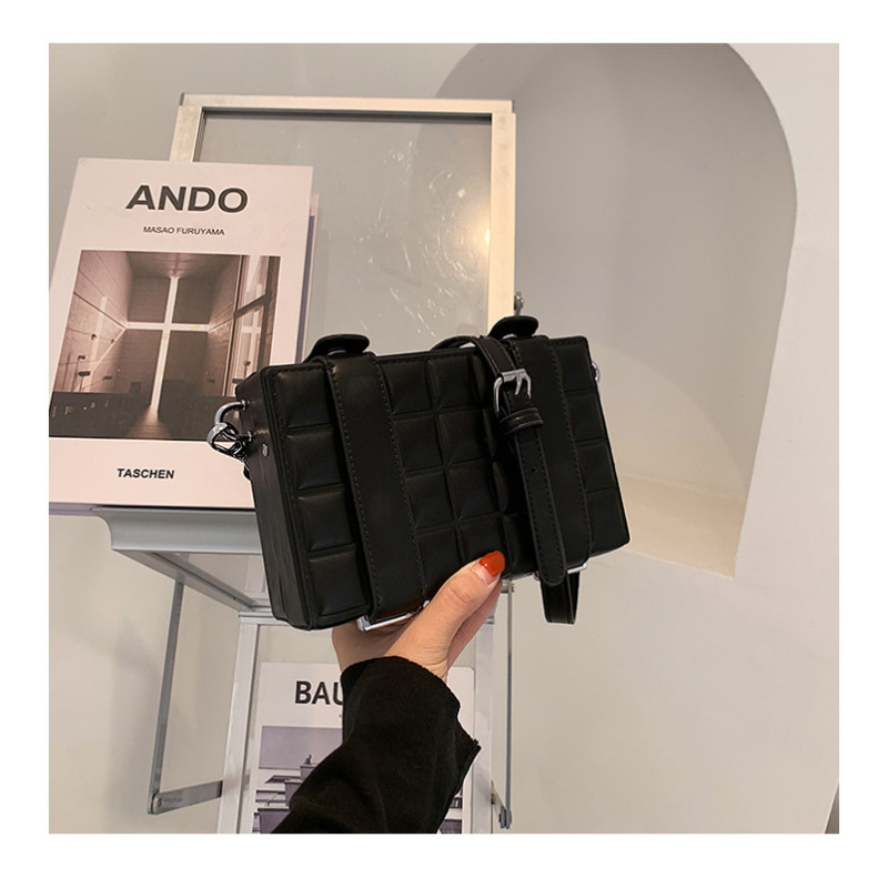 2021 New European And American Retro Diamond Box Bag Ins Style Shoulder Bag Fashion One-Shoulder Women'S Handbag