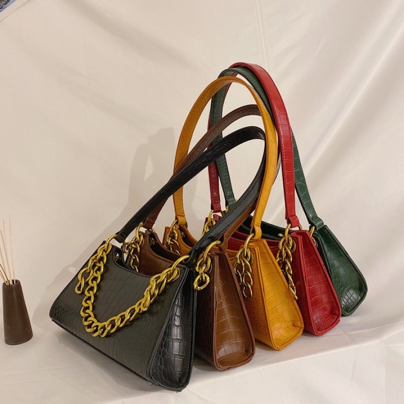 Lingge Thick Chain Handbag Retro Female Bag Shoulder Casual Underarm Bag