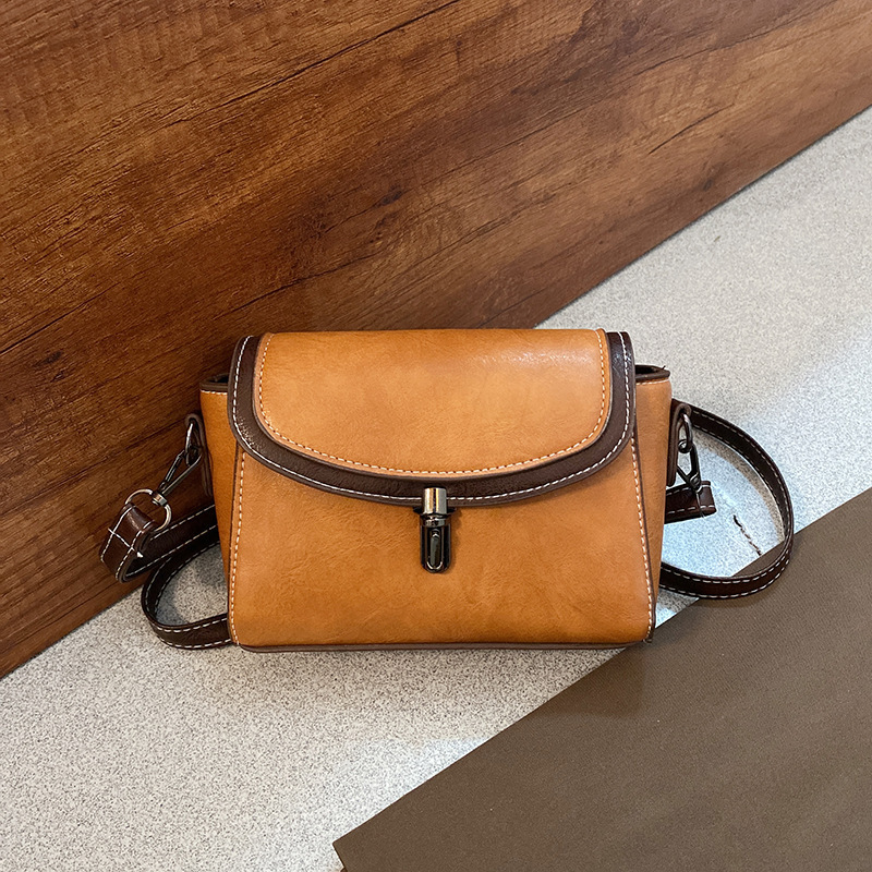 Luxury Leather One-Shoulder Messenger Small Square Bag Women Handbag