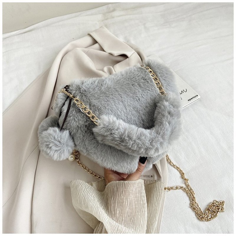 Fashion chain fur heart shape ladies women handbag designer handbags famous brands luxury handbags for women