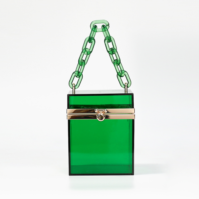 Wholesale Fashion Acrylic Transparent Box Bags PVC Bags Women Hand bags Clear Purses and Handbags