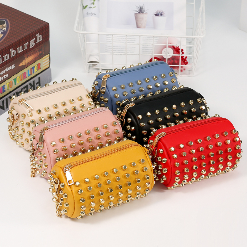 Wholesale American Fashion Trend Designer Purses And Handbags New Cylinder Rivet Bags Messenger 2020 Handbags For Woman