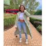 Uj4557  Women'S New Fashion Loose Down Jacket Long High-Fleece Particle Down Jacket Cotton Jacket