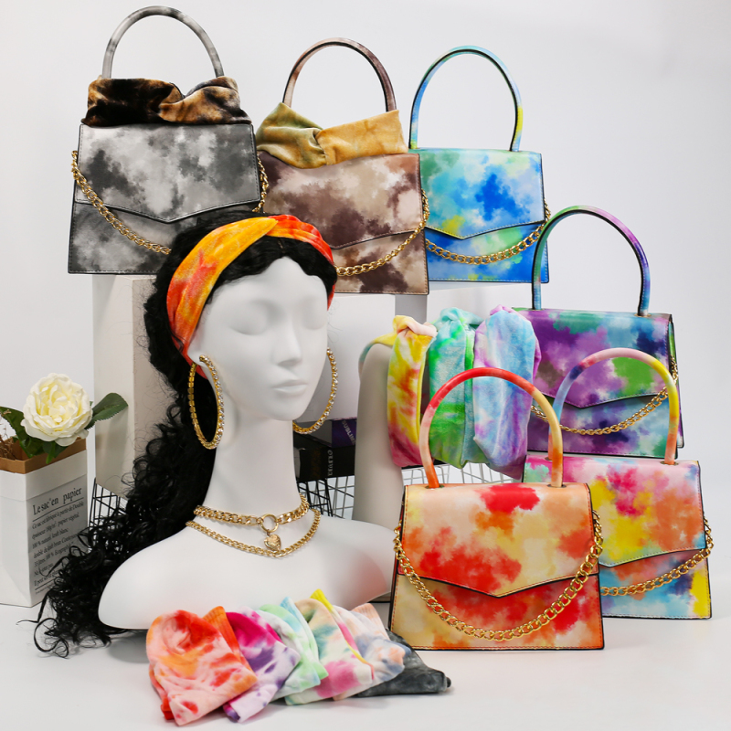  Women Hand Bags Headband And Socks 3 Piece Set Pu Leather Bags