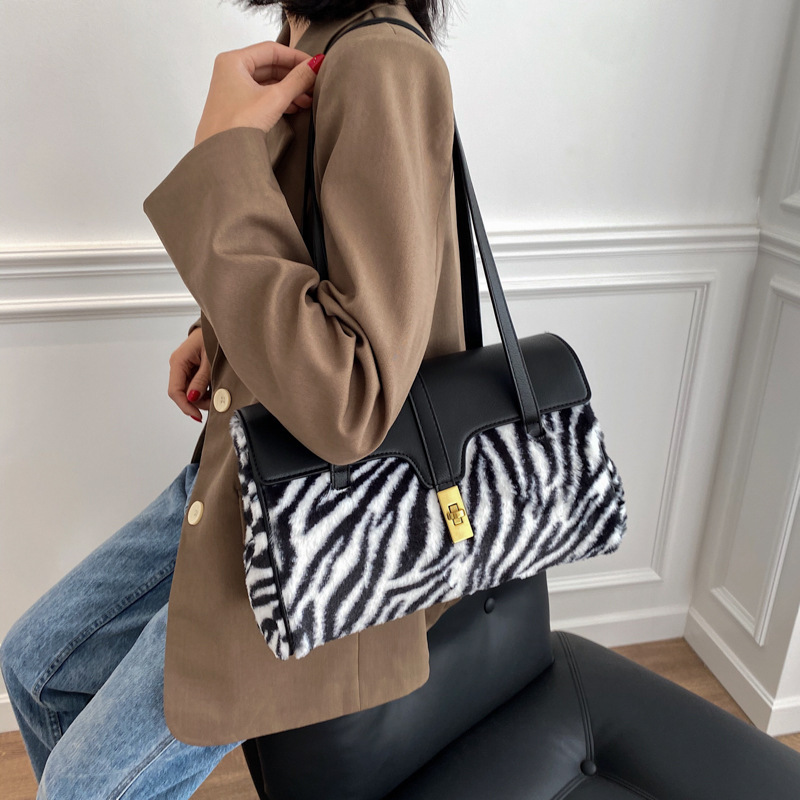 Fashion Leopard Print Fur Bags Women Handbags Purses for Women 2020 Handbag Luxury Handbags for Women