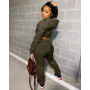 Ins Fashion Casual Cross-Border Solid Color Sweater Suit Winter Suit European And American Women'S Clothing