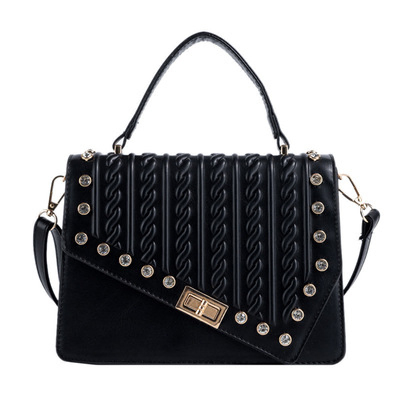 PU Embossed Diamond Handbag Shoulder Messenger Women Bag