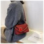 One-Shoulder Messenger Bag Texture Handbag Women's Leather Small Square Bag