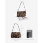 Ins 2021 New Trendy Fashion Handbag Wild Shoulder Handbag Autumn Winter Plush Leopard Print Underarm Bag Female Women Hand Bags
