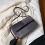 Stitching Frosted One-Shoulder Small Square Bag Messenger Women's Handbag