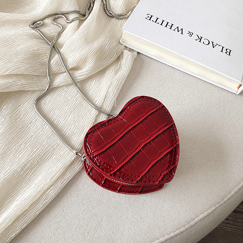 Crocodile pattern heart mini bag women handbags ladies bags designer handbags for women purses