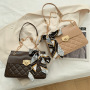 Leather One-Shoulder Chain Women's Large Tote Handbag