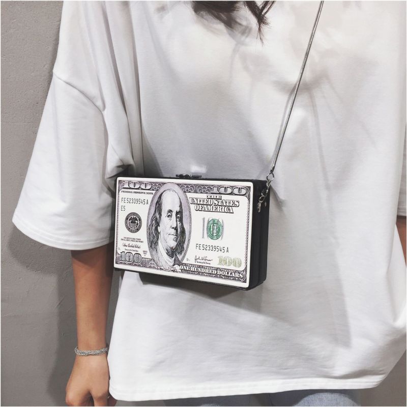 New trendy creative dollar character pattern chain women bags dollar bag women hand bags handbags for women 2021