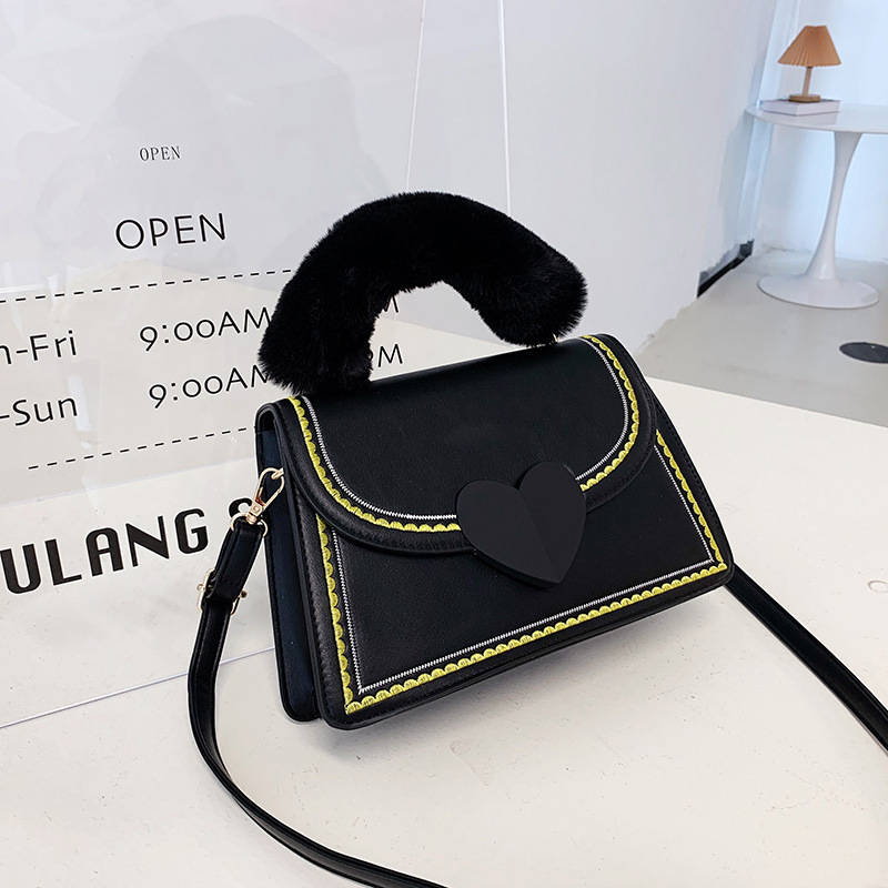 New European And American Love Lock Autumn Purses And Handbags Plush Handbag Fashion One-Shoulder Messenger Bag Women Hand Bags