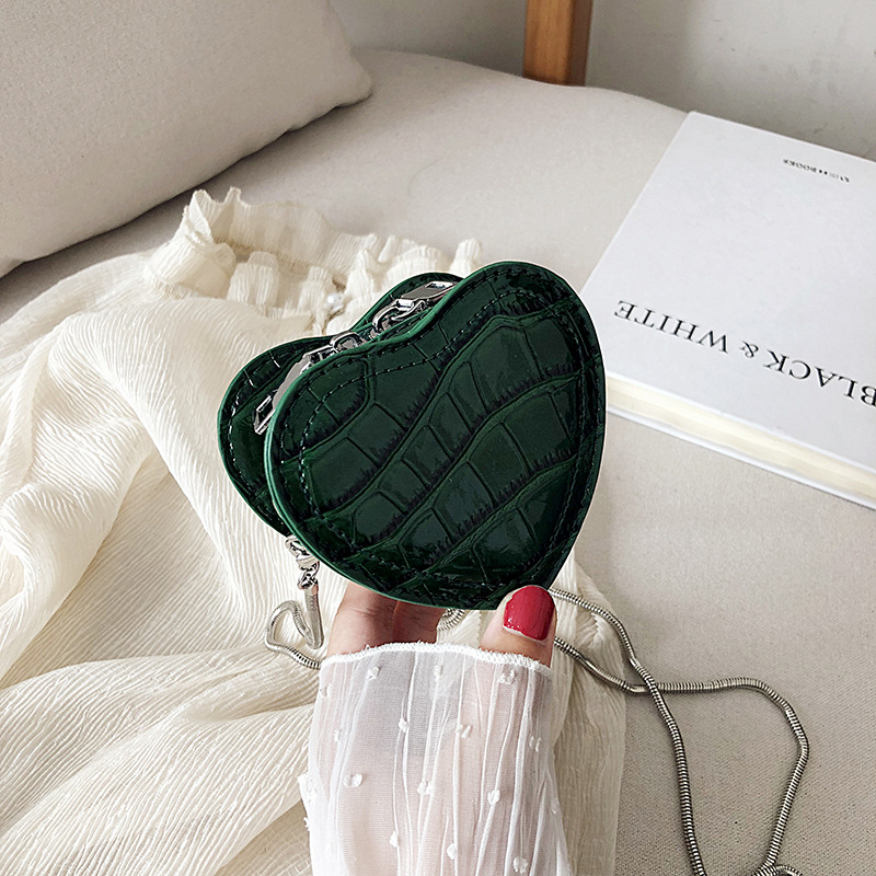 Crocodile pattern heart mini bag women handbags ladies bags designer handbags for women purses