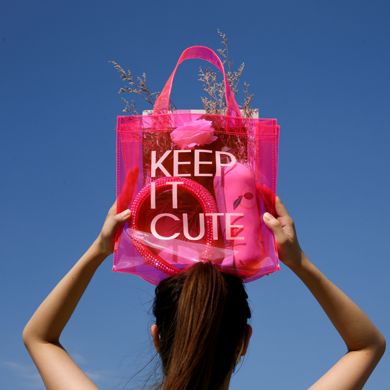 New arrival Designer Purses 2021 Fashion Women Diagonal Crossbody Handbags Ladies Handbag Transparent PVC Tote Bag And Hair Band