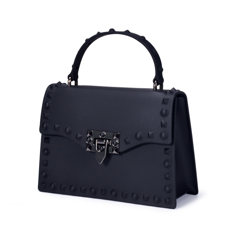 Модна жіноча ПВХ желеподібна сумка-тоут із заклепками, сумка-цукерка, жіночі сумки, жіночі сумки, вплив дизайнерських гаманців, жіночі сумки