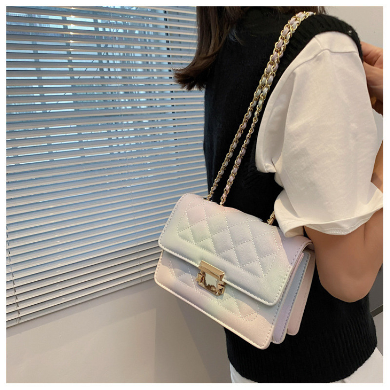 New Female Small Chain Women Hand Bags  Ladies Purses Ins Influence Gradient Travel Mobile Phone Bag Handbags And Purses