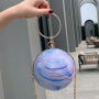 New Ladies Spherical Messenger Bag Summer Small Fresh And Cute Wrist Bag Fashion Acrylic Ladies Clutch Bag