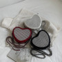 New Bright Diamonds Cute Messenger Bag Wild Heart-Shaped Chain Crossbody Bags Clutch Handbags