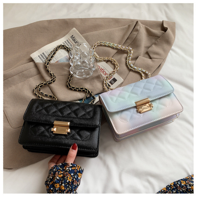 New Female Small Chain Women Hand Bags  Ladies Purses Ins Influence Gradient Travel Mobile Phone Bag Handbags And Purses