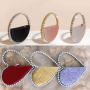 2021 New arrivals diamond heart handbags round evening purses handbags for women hand bags