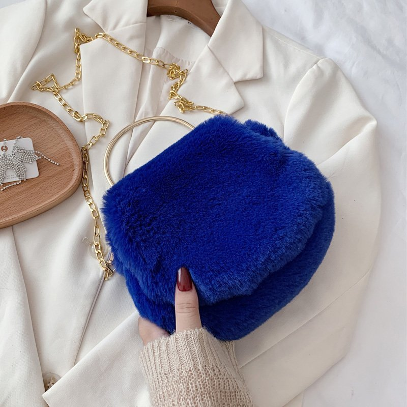 Winter Girls Shoulder Crossbody Mini Faux Plush Fur Cute Handbags Luxury Designers Purses and Handbags for Ladies Hand Bags