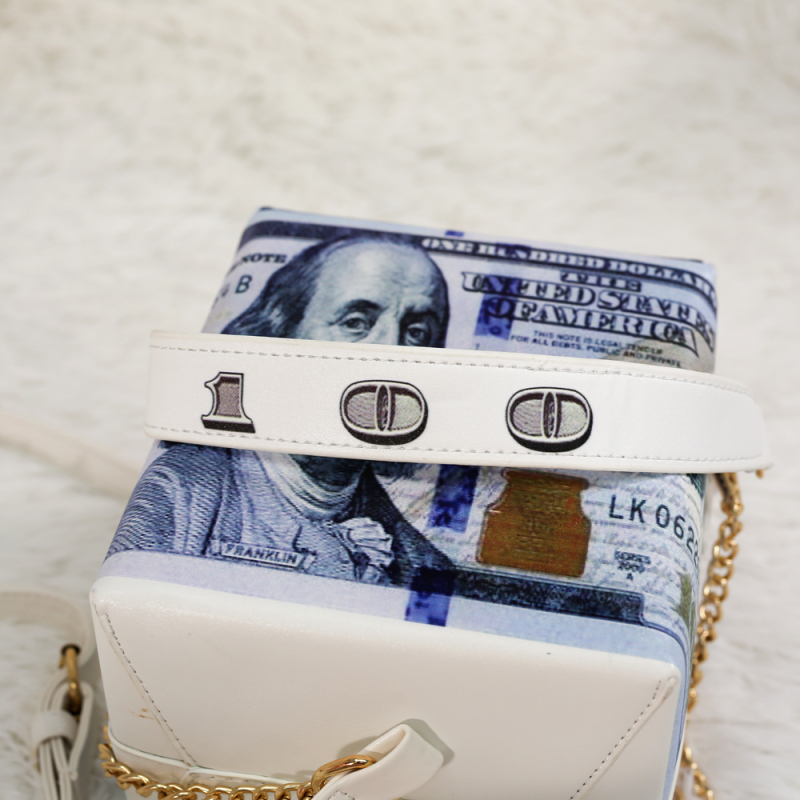 New trendy creative dollar character pattern chain single shoulder messenger bag leather handbags ladies hand bags purses