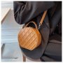Diamond Indentation Round Cake Handbag Women'S Tote Bag Autumn New Korean Fashion One-Shoulder Diagonal Handbags