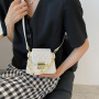 Lingge Leather Solid Color Diagonal One-Shoulder Picture Bag
