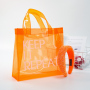 Bright Brick Headband Headgear And PVC Handbag Lady Tote Bag
