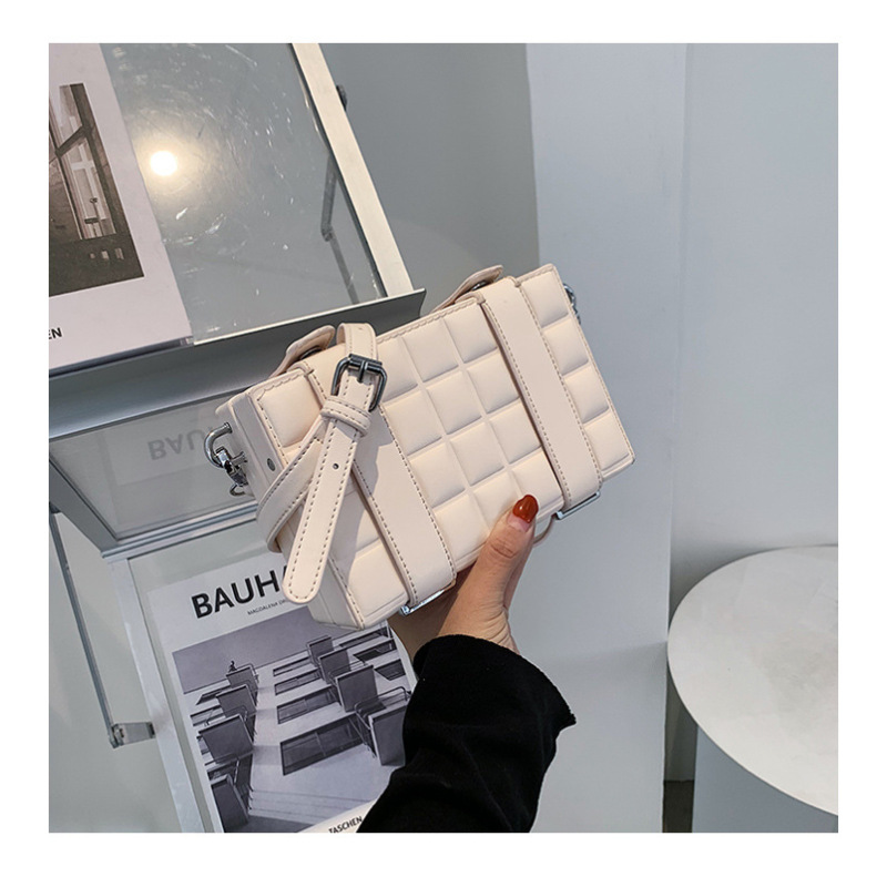 2021 New European And American Retro Diamond Box Bag Ins Style Shoulder Bag Fashion One-Shoulder Women'S Handbag