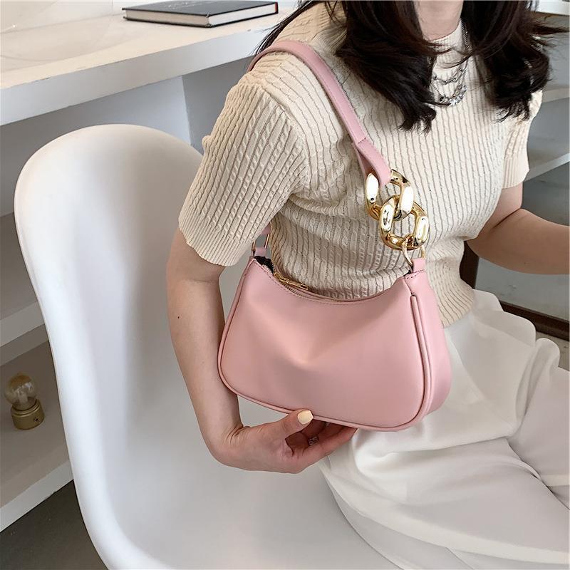 Underarm Bag Single Shoulder Baguette Bag Simple Portable Hobo Bag Female