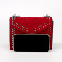 One-Shoulder Chain Rivet Solid Color Diagonal Square Bag Ladies Handbag