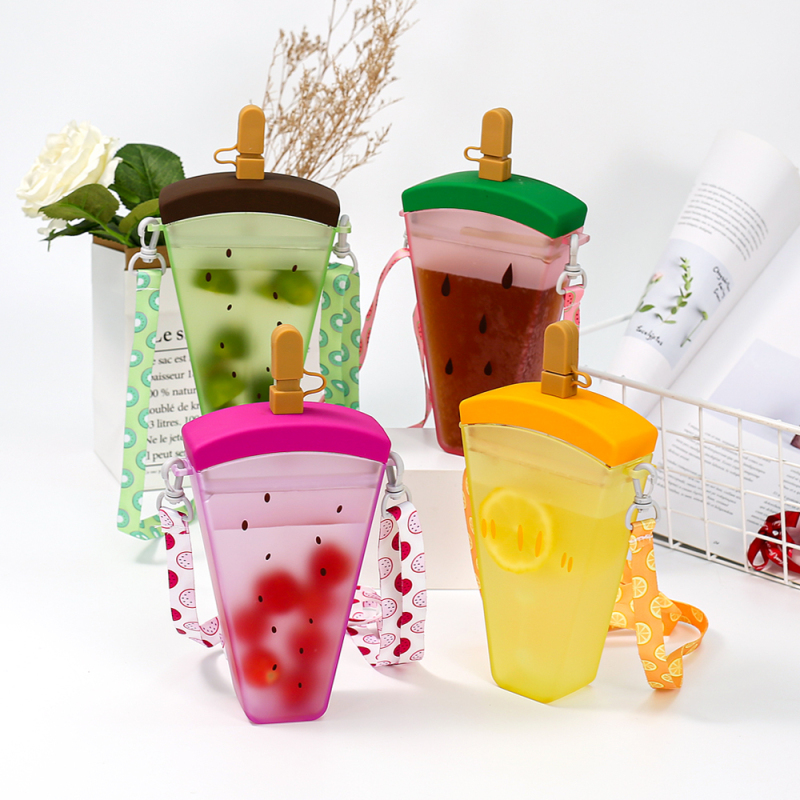 Ins Trendy Fashion Cute Girl Heart Influence Straw Cup High-Value Popsicle Drink Purse Creative Drink Purses Alcohol Purse