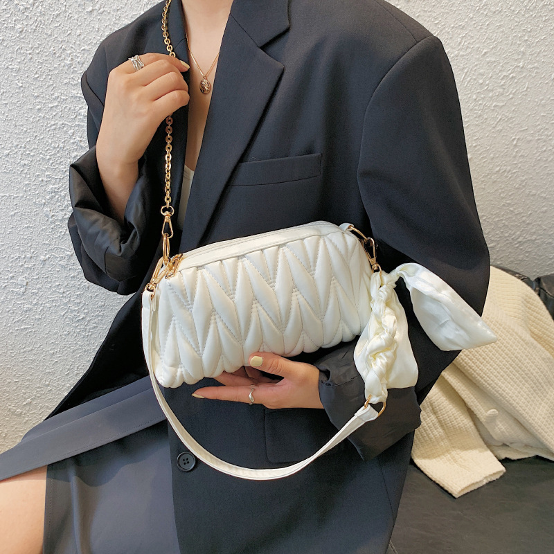 Leather Chain Bag Messenger Handbag Single Shoulder Small Square Bag