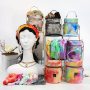 Purses And Handbags New Trendy Dyeing Chain Ins Popular Cool PU Leather Hand Bags & Hair Hoops Socks Set Women Hand bag