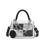 Ins New Black And White Contrast Printing Chain Handbags For Women 2021 New Crocodile Pattern Crossbody Bag Women Shoulder Bag